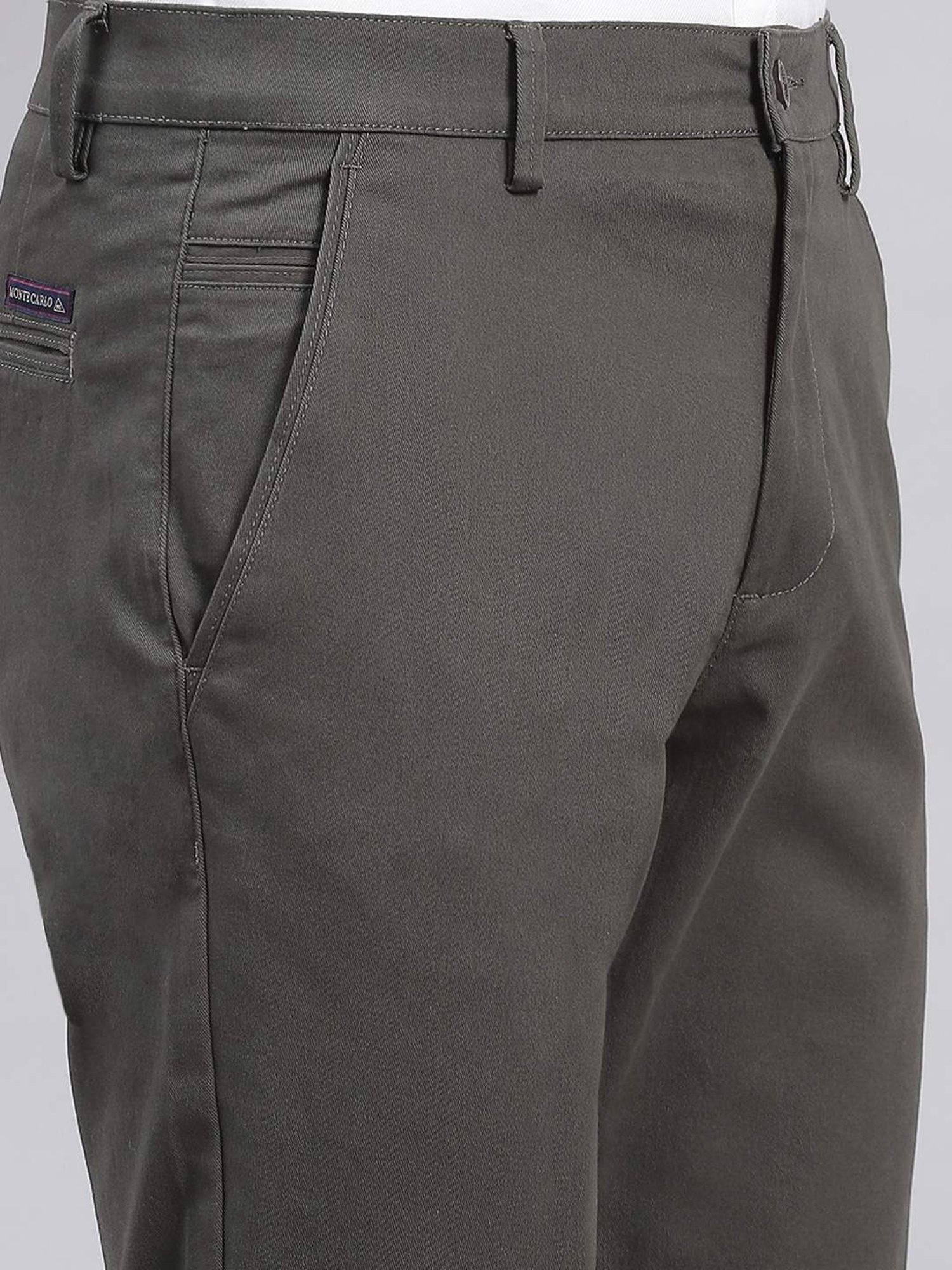 Buy Monte Carlo Beige Regular Fit Mid Rise Trousers for Men Online @ Tata  CLiQ
