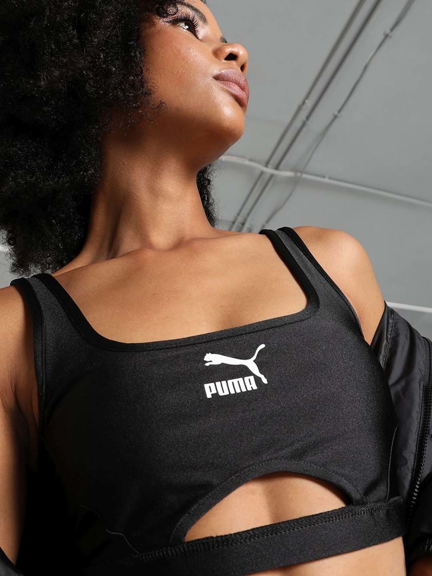 Buy Puma Black Ballin AOP Jersey Logo Regular Fit Crop Top for Women Online  @ Tata CLiQ Luxury