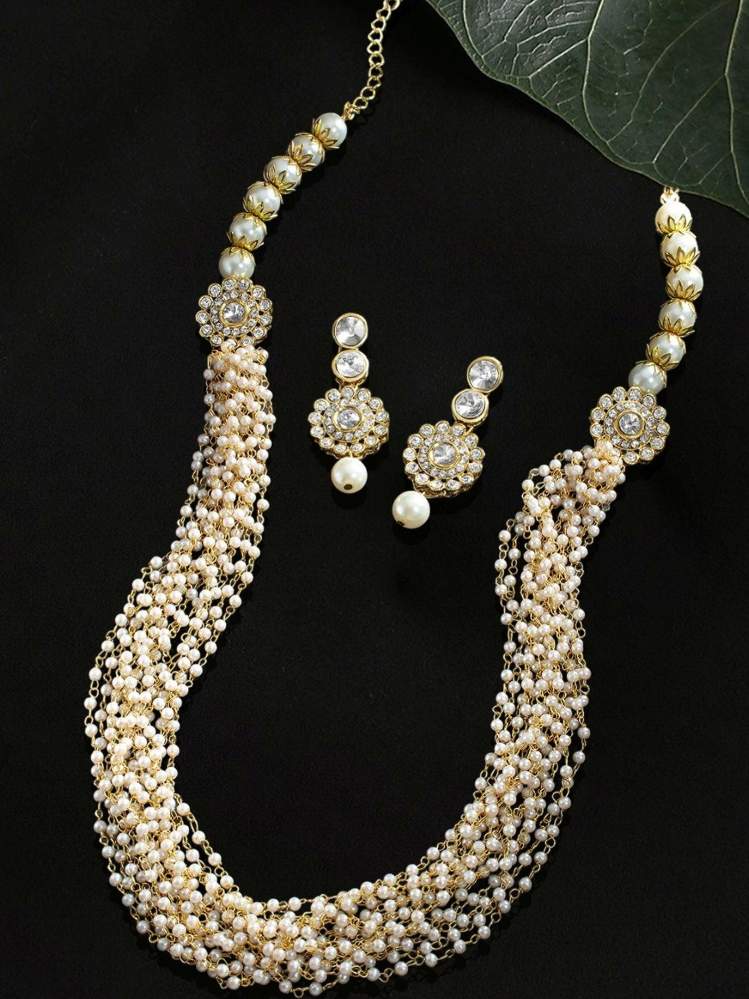 Buy KASHISH Pearl Mala & Earring Set - 1ON1N015s | Shoppers Stop