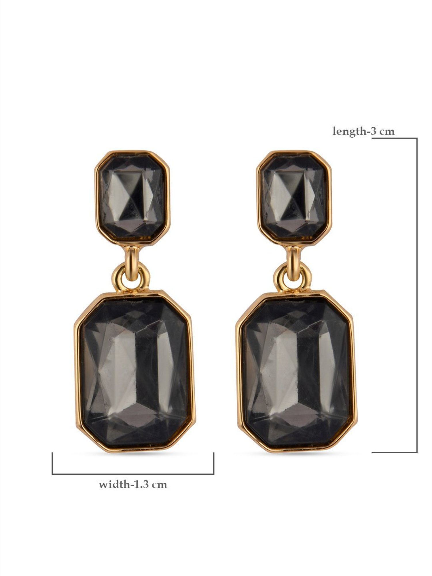 Tearney Earrings in Black, Groovy's