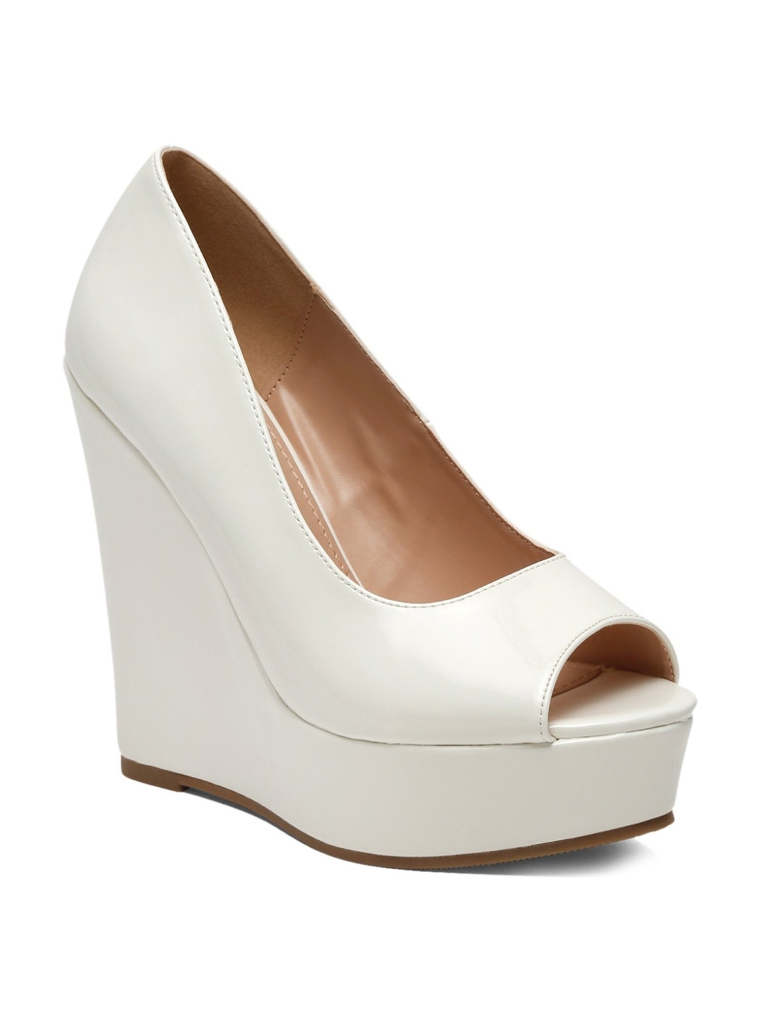 Peep toe wedge online mules