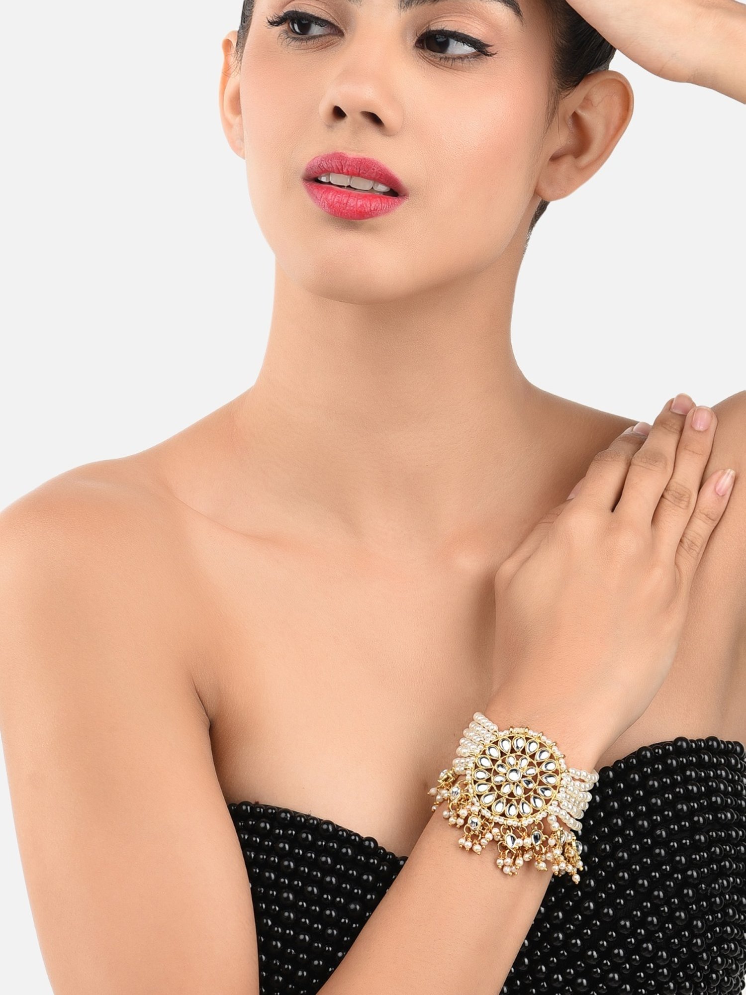 Buy Zaveri Pearls & Kundan Designer Bracelet-ZPFK9167 Online At