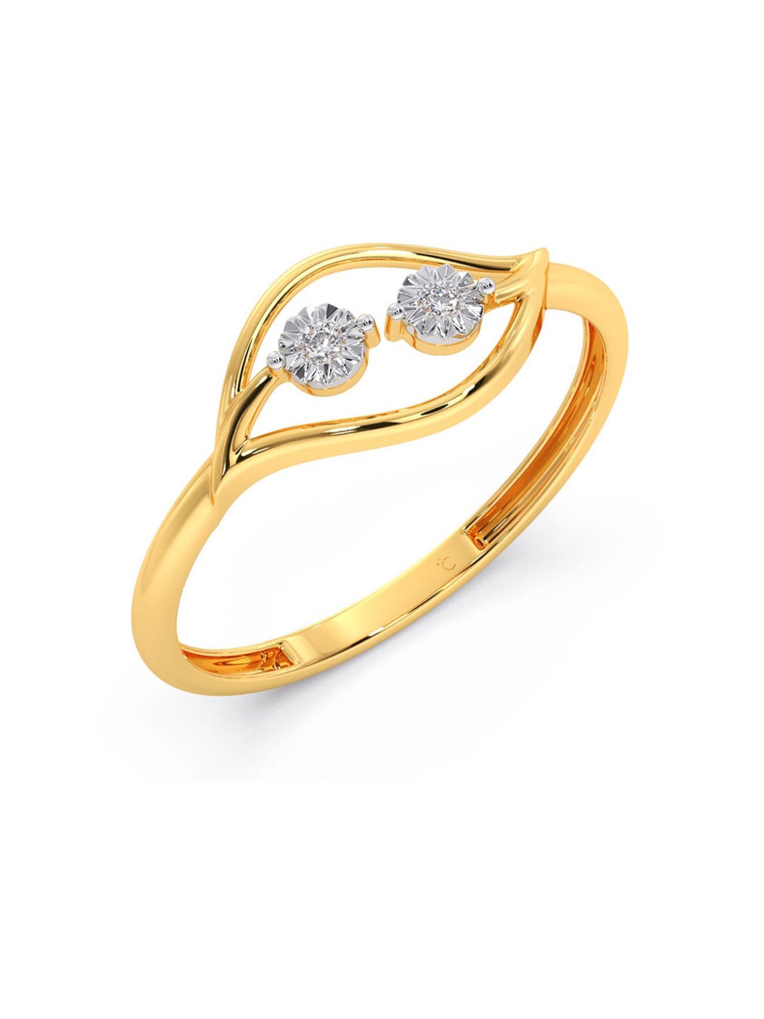 Buy Tri-Diamond Rings, Made with BIS Hallmarked Gold