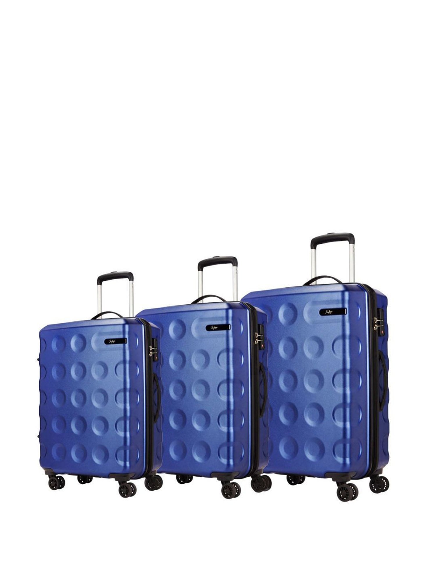 Buy Skybags Orbit Metallic Navy Blue Trolley Bag Pack of 3 Online