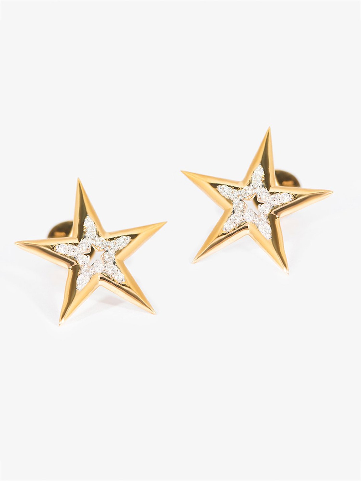 Star Stud Earrings in Yellow Gold – Osnat Har Noy Jewelry