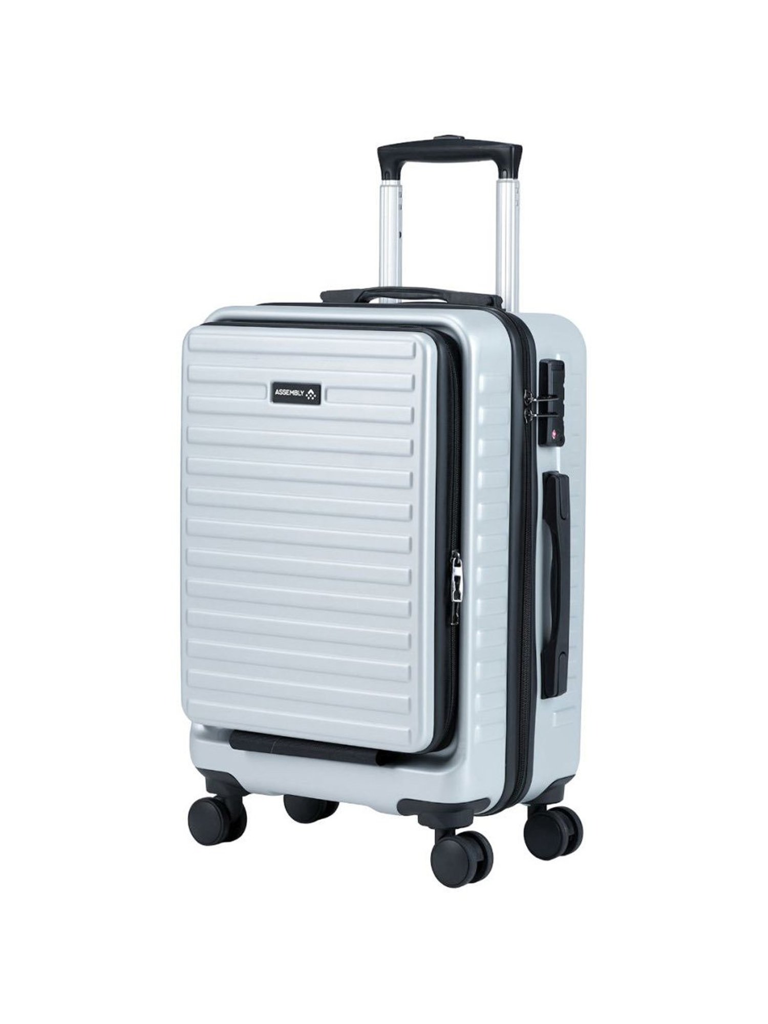 Assembly Luggage and Travel Bag : Buy Assembly Cabin Trolley Bag, Polycarbonate 54 cms - Suitcase Trolley - Blue and White Online