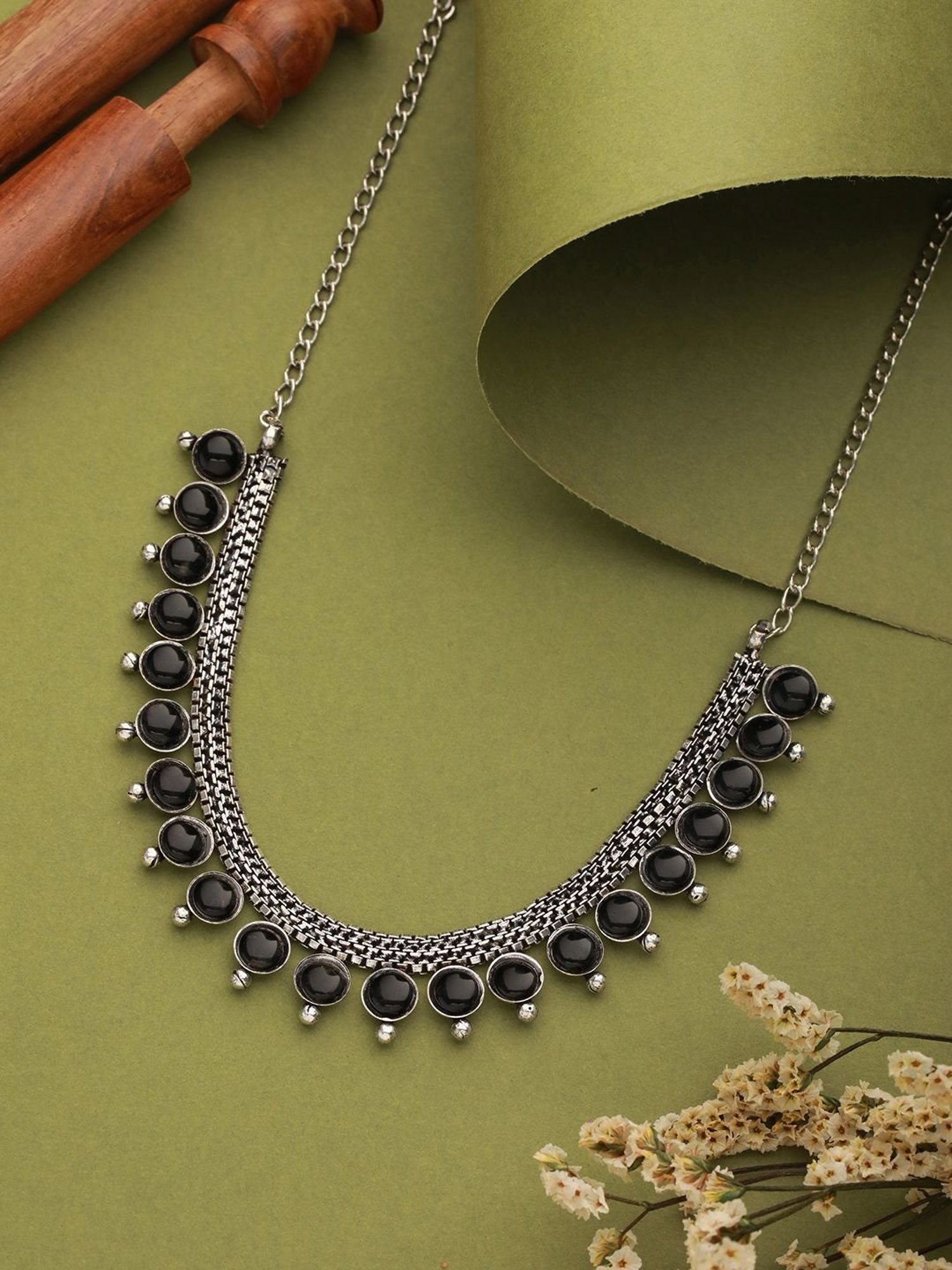 TATIANA☆[Silver925] Black Mark Necklace MUSINSA | TATIANA (Silver 925) Star Toggle 6mm Onyx Necklace