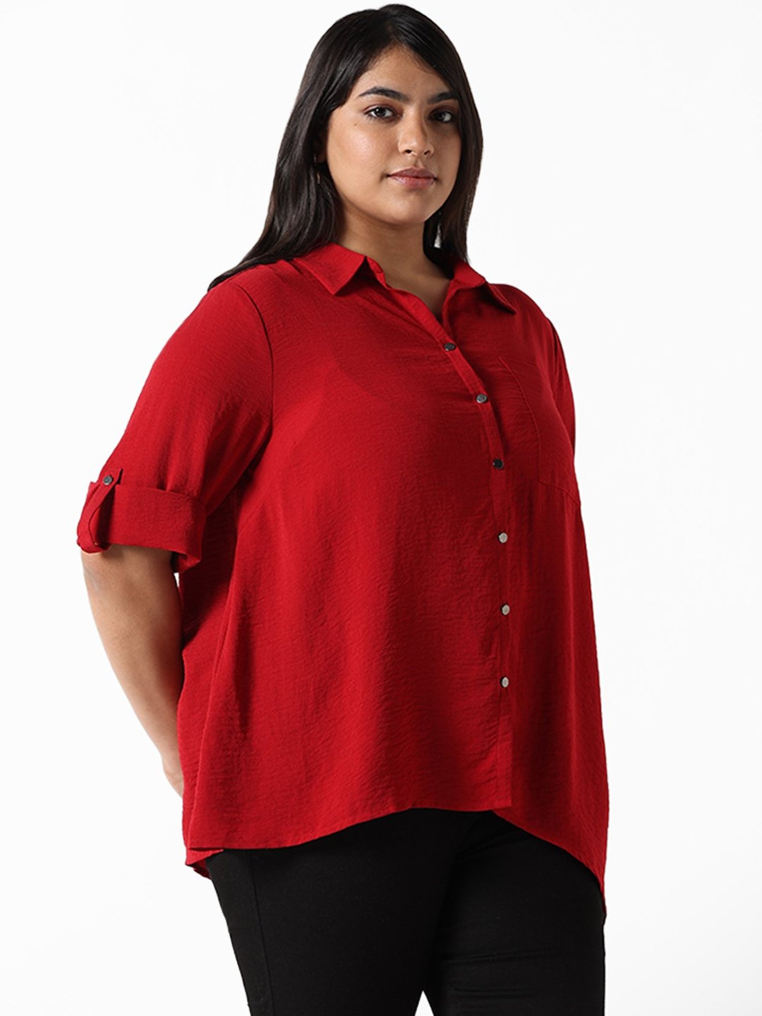 Plus size hotsell red shirt