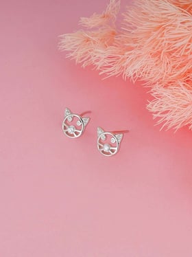 ■TATIANA■ Silver 925 Lovely Cat Jelly Earrings EC3097 5005 □TATIANA□ Silver 925 Lovely Cat Jelly Earrings EC3097 5005
