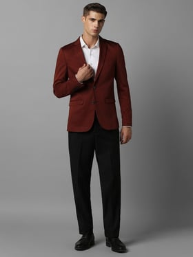 Louis Philippe Coats And Blazers : Buy Louis Philippe Maroon Blazer Online