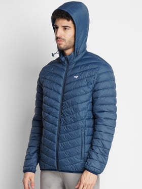 Wildcraft Mid Navy Regular Fit Quilted Hooded Jacket
