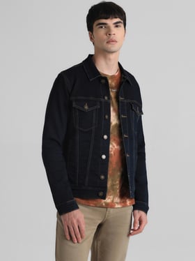 Buy Jack & Jones Dark Blue Regular Fit Denim Jacket for Mens