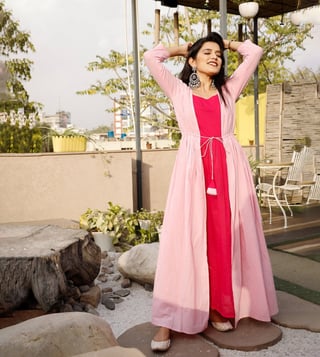 Amazing Fresh Maroon Cape Cut Kurti - Sheetal Collection