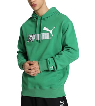 PUMA Green CLASSICS NO.1 LOGO CELEBRATION Regular Fit Hoodie