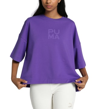 Puma Purple INFUSE Logo Relaxed Fit T-Shirt