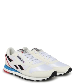 Reebok off white & red classic hot sale nylon shoes