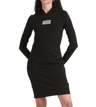 Buy Calvin Klein Jeans Black Logo Regular Fit Dresses for Women Online @  Tata CLiQ Luxury