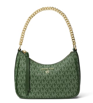 Michael Kors Green Jet Set Charm Logo Small Shoulder Bag