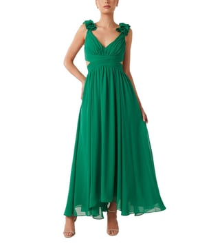 Buy Forever New Green Selena Regular Fit Maxi Dress for Women Online Tata CLiQ Luxury