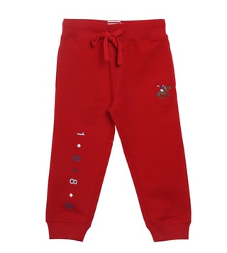 Red polo online joggers