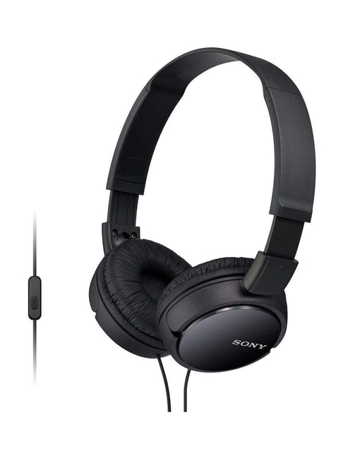 Sony MDR-ZX110AP On the Ear Headphone (Black)