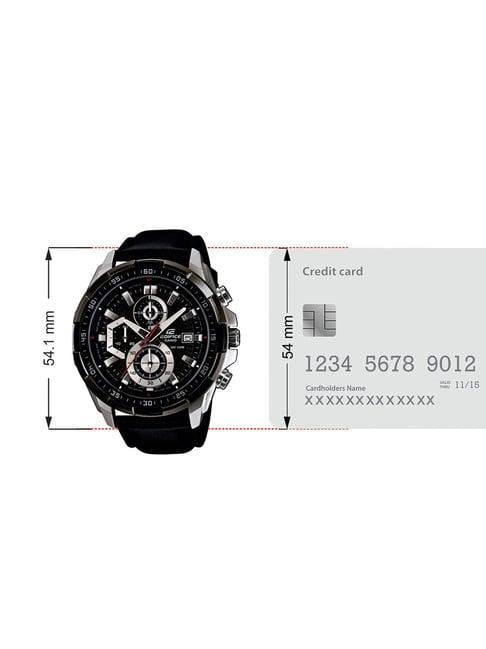 Men fashion ex193 on sale black leather chronograph watch