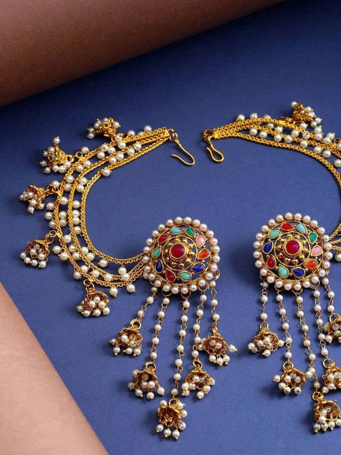 Multi Color Bahubali Jhumki Earrings Set in Mumbai at best price by Swaraj  Shop - Justdial