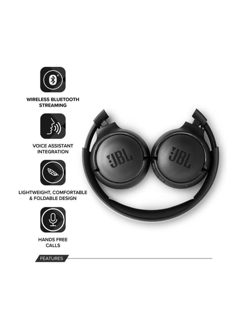 Buy JBL T500BT Wireless On-Ear Headphones with Mic (Black) Online