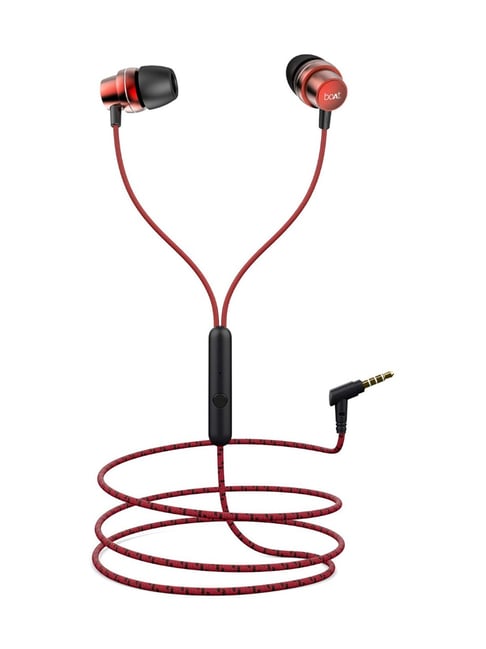 Buy Boat BassHeads 182 Wired Earphones with Mic Raging Red