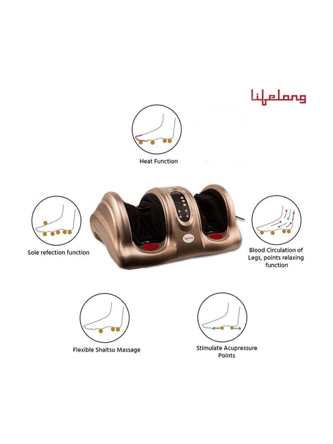 Buy Lifelong Ll81 Foot Massager With Heat Brown Online At Best Price Tata Cliq 