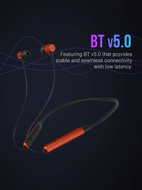 Zebronics Zeb-Lark Neckband with Mic (Orange)