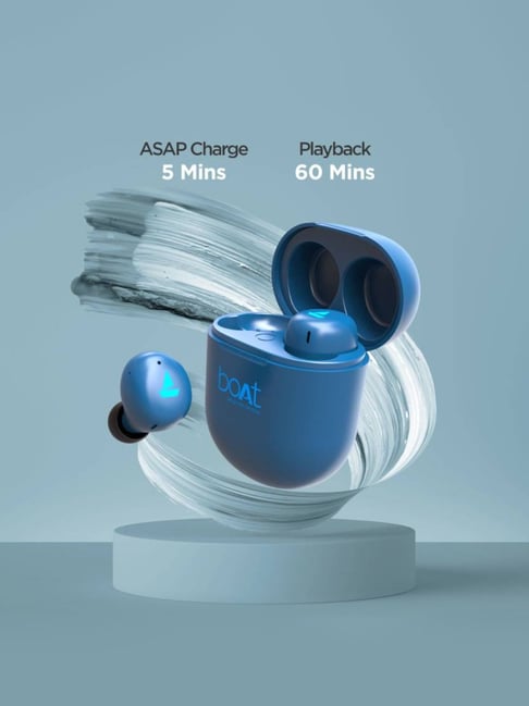 Buy Boat Airdopes 381 True Wireless EarPods With Mic Bold Blue Online At Best Price Tata CLiQ