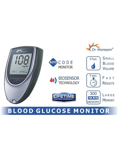 Dr. Morepen BP02 Blood Pressure Monitor and BG03 Glucose Check Monitor  Combo (Black) 