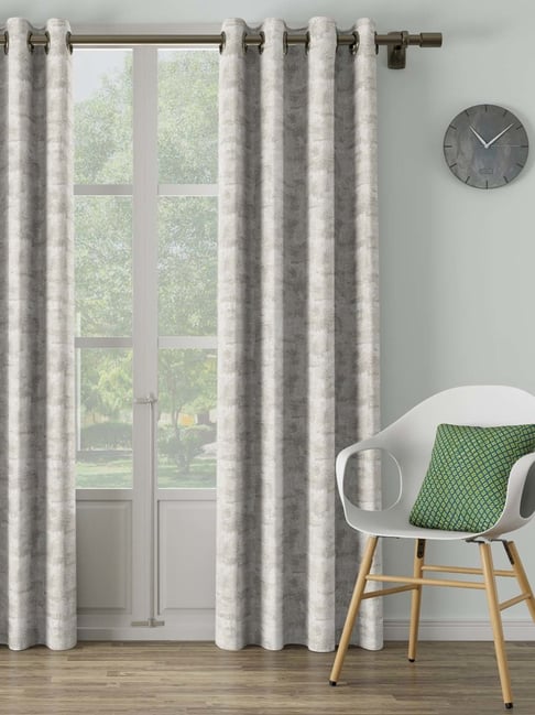 DDECOR Live Beautiful Grey Polyester 7 ft Door Curtain
