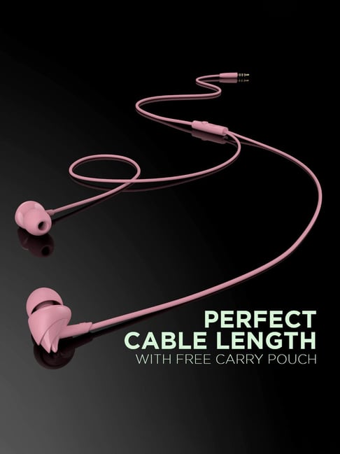 Buy boAt BassHeads 110 Wired Earphone with Mic (Pink) Online At