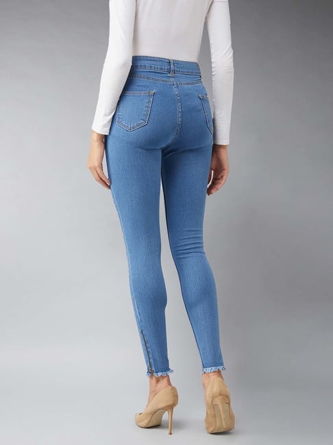 Buy DOLCE CRUDO Blue Skinny Fit Jeans for Women Online @ Tata CLiQ