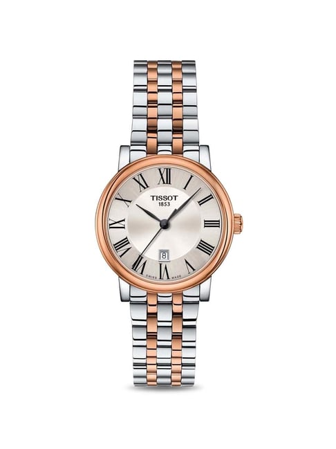 Tissot Carson Men's Quartz White Dial Watch with Two-Tone Stainless Steel  Bracelet T085.410.22.013.00