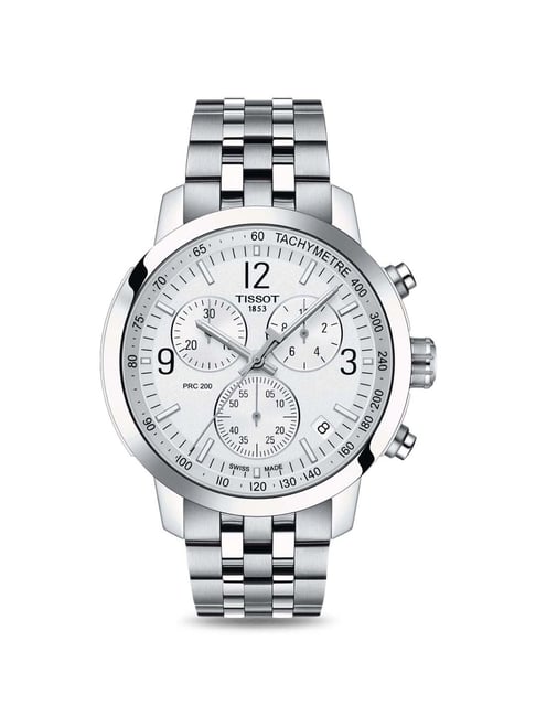 Tissot PRC 200 Chronograph Quartz Silver Dial Men's Watch  T114.417.11.037.00 - Walmart.com