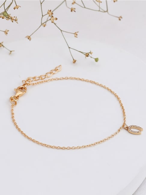 GIVA Sterling Silver Horseshoe Bracelet for Women
