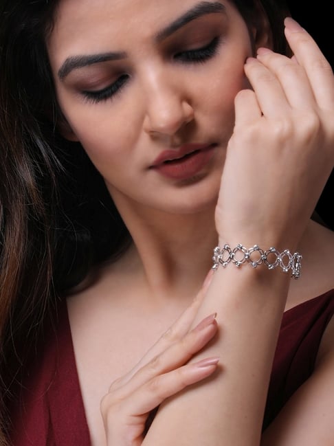 Buy GIVA 925 Sterling Silver Neha Kakkar Silver Supple Bracelet