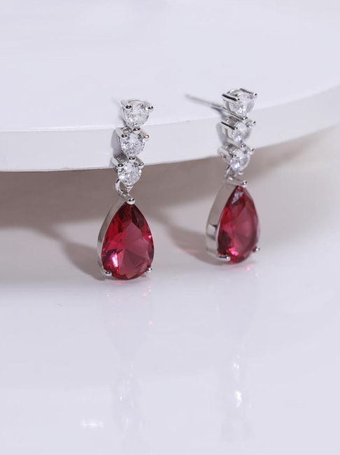Vintage ruby earrings luxury women blue sapphire oval earrings 925 sterling  silver wedding earrings for women holiday gift - AliExpress