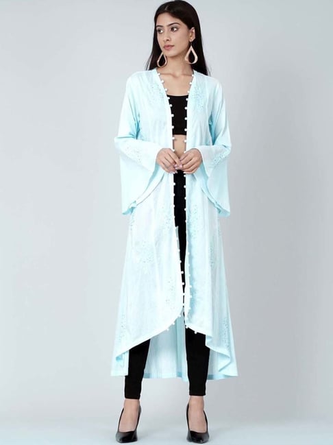 strapless open back dress Peacock Feather Wanderlust in Bloom Midi Dress