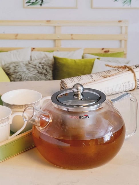 Goodhomes Transparent Glass Tea Pot (1000ml)