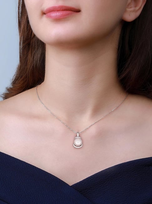 DENGGUANG Pearl Pendant Necklace, Freshwater Cultured Single India | Ubuy