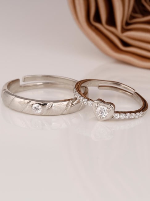 White Gold Wedding Band Set, Minimalist Wedding Ring Set, Matching Wedding  Bands for Couple, Couple Wedding Rings, Handmade Engagement Ring, - Etsy