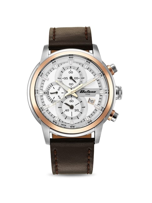 Titan chronograph clearance leather belt watches