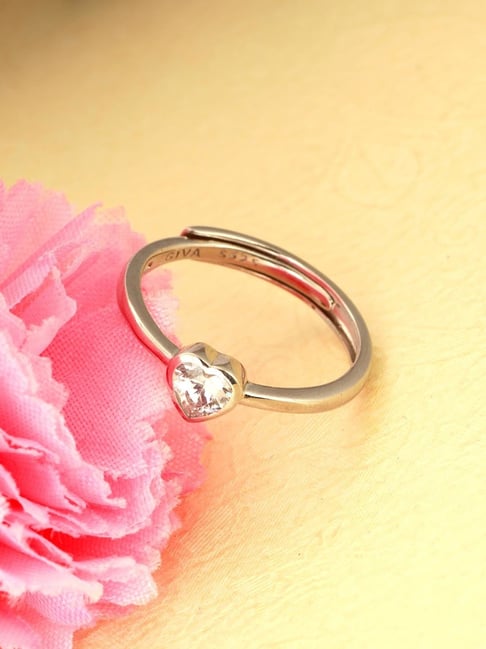 Buy GIVA Sterling Silver Heart Ring for Women Online At Best