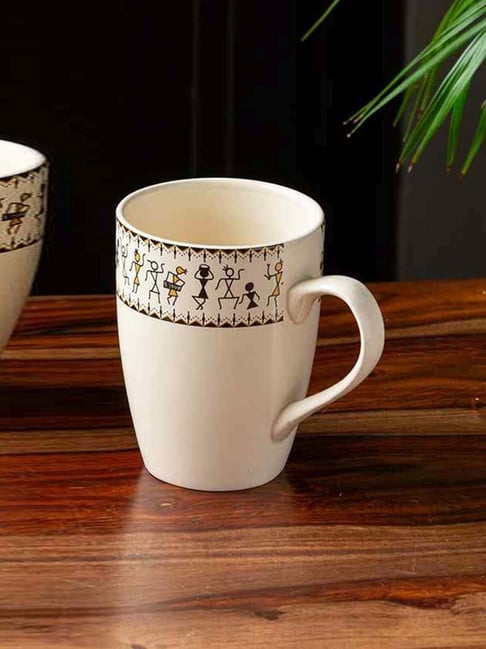 Buy ExclusiveLane Ceramic Tea Coffee Mug (300 ML, Microwave Safe