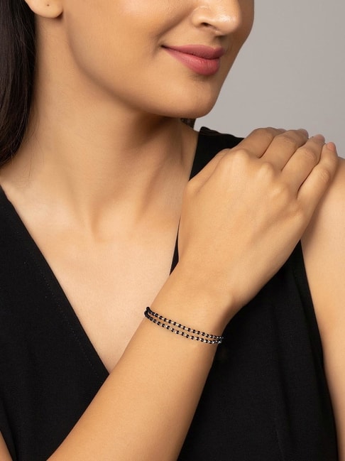Buy GIVA 92.5 Sterling Silver Black Beads Bracelet for Women Online At Best  Price @ Tata CLiQ