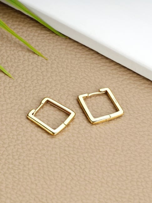 Square 6 Cubic Zirconia Earrings 14K Gold Filled Silver Hip Hop Studs – JB  Jewelry BLVD